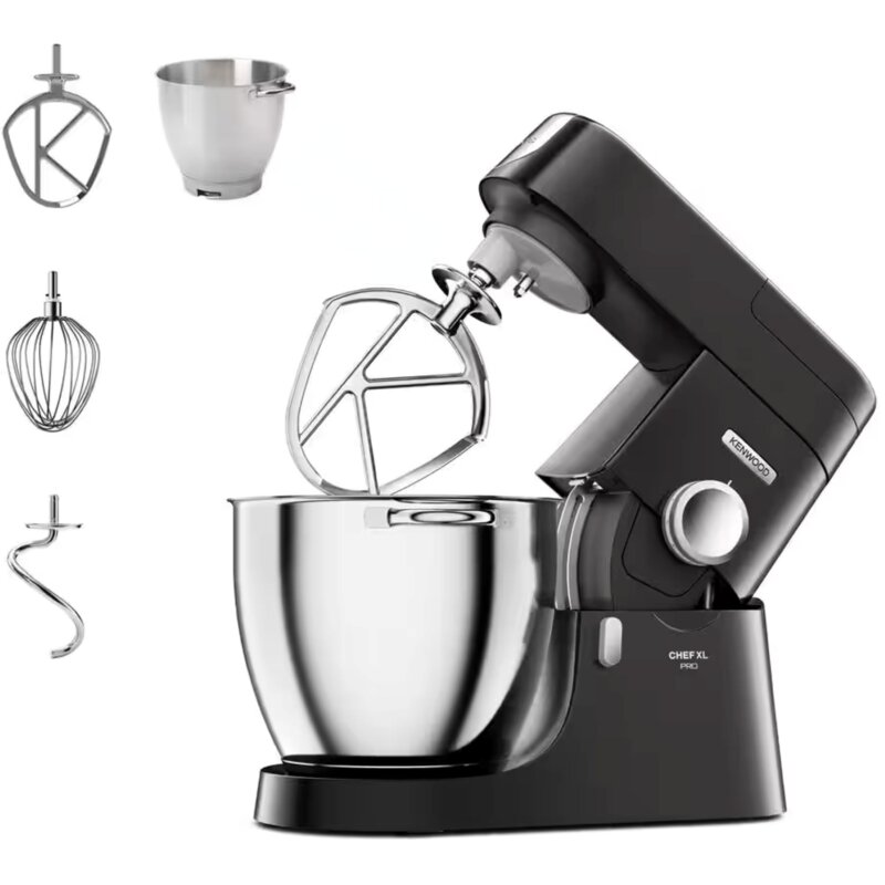 Robot kuchenny planetarny KENWOOD KVL87.003BK Chef XL Pro Czarny, 1700W, mocny i cichy silnik
