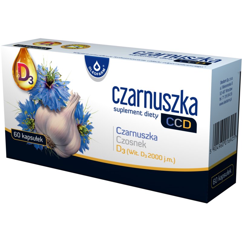 Suplement diety OLEOFARM Czarnuszka CCD (60 kapsułek)