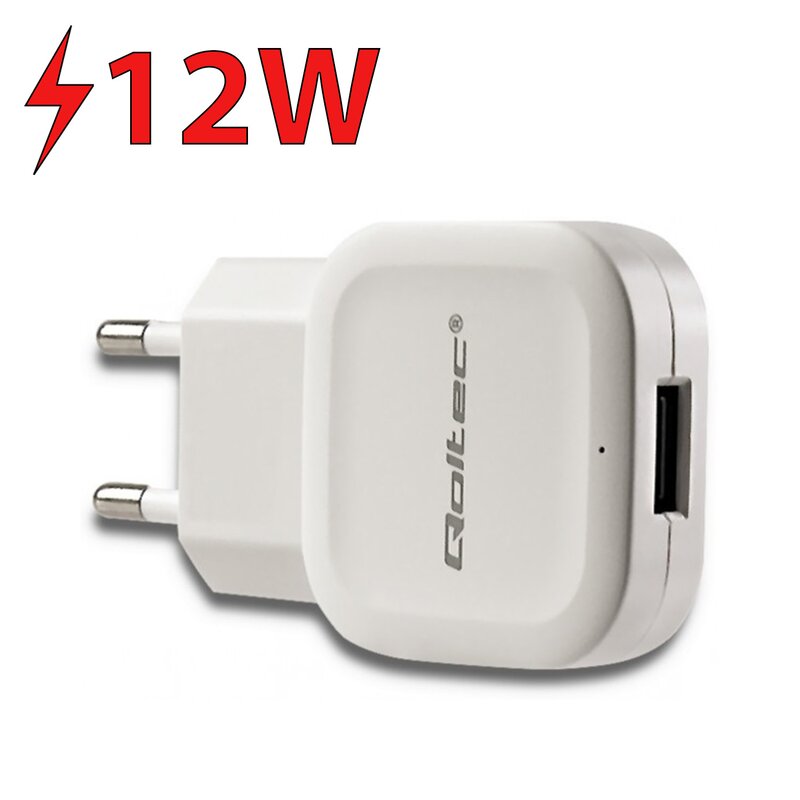 Qoltec 50193 USB 12W Biały