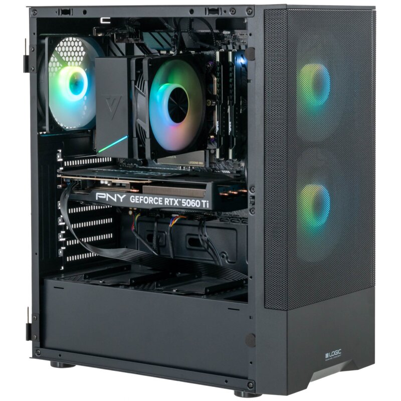 Komputer MAD DOG ARYA-A22WR32WH R7-5700 32GB RAM 1TB SSD GeForce RTX5060Ti DLSS 4.5 Wi-Fi Windows 11 Home