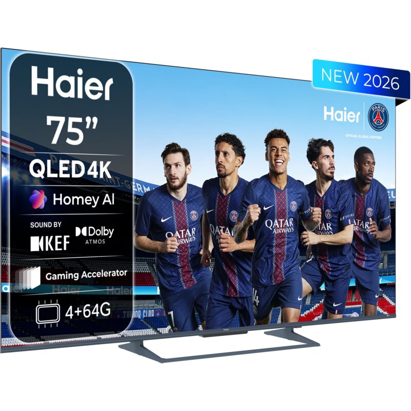 Haier H75S90GUX 75" QLED 4K 144 Hz GoogleTV Funkcje AI Dolby Vision Dolby Atmos HDMI 2.1 DVB-T2