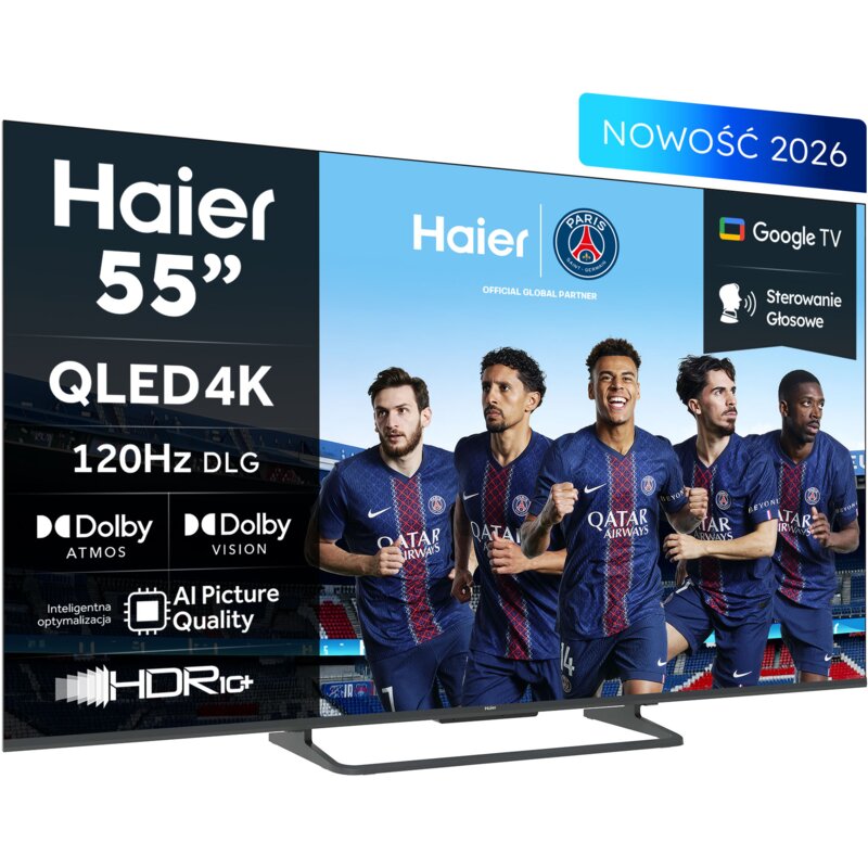 Telewizor HAIER H55S85GUX 55" QLED 4K DLG-120Hz Google TV Dolby Vision Dolby Atmos HDMI 2.1