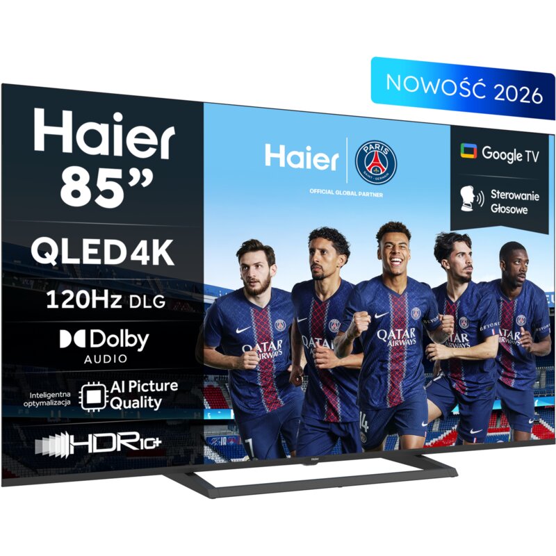 Haier H85S80GUX 85" QLED 4K 120Hz DLG Google TV Dolby Audio HDMI 2.1 DVB-T2