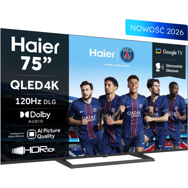 Haier H75S80GUX 75" QLED 4K 120Hz DLG Google TV Dolby Audio HDMI 2.1 DVB-T2