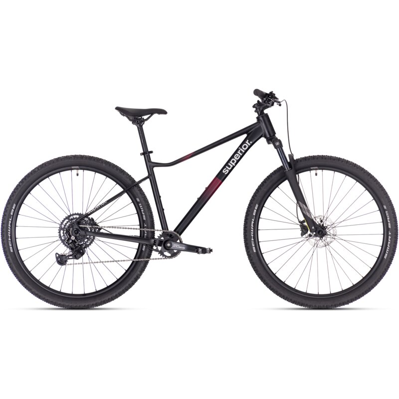 Rower górski MTB SUPERIOR XC 6.1 MS U18 29 cali Czarno-bordowy mat