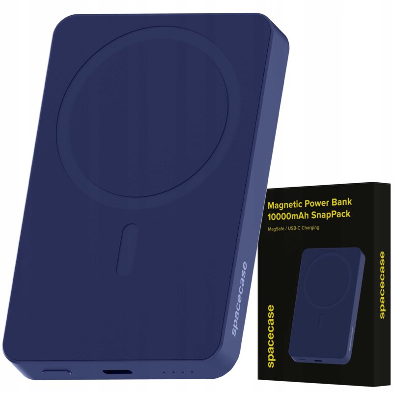 Powerbank SPACECASE SnapPack MagSafe Qi PB04-DB 10000 mAh 20W Niebieski