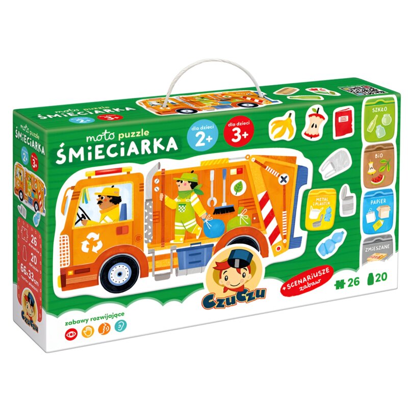 Puzzle CZUCZU Moto puzzle Śmieciarka (26 elementów)