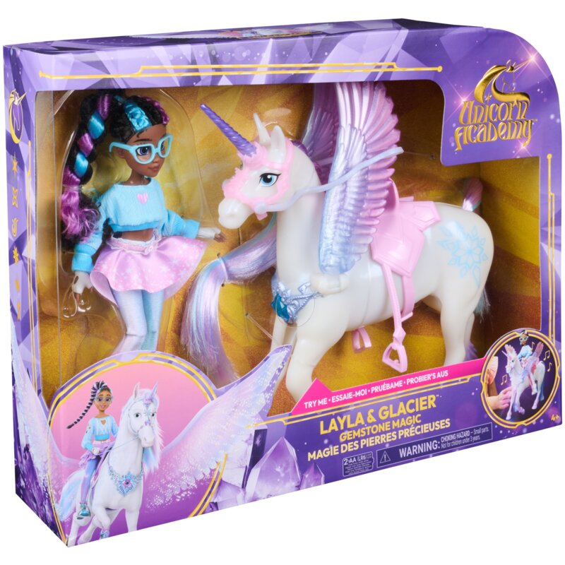 Lalka SPIN MASTER Unicorn Academy Layla Śnieżka i Jednorożec 6076170