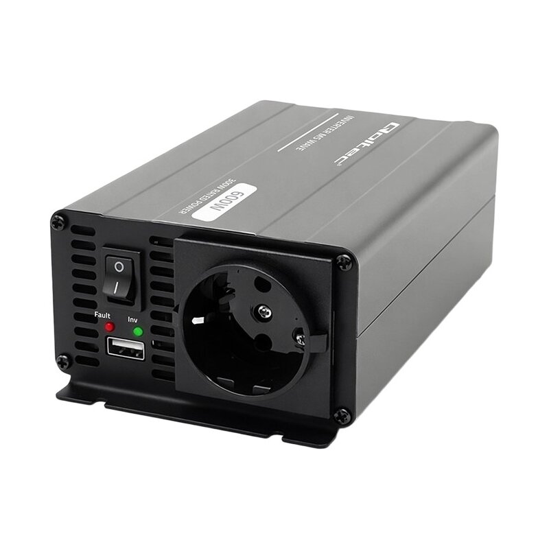 Przetwornica QOLTEC MS Wave 52680 12V na 230V 300W/600W Modyfikowana sinusoida