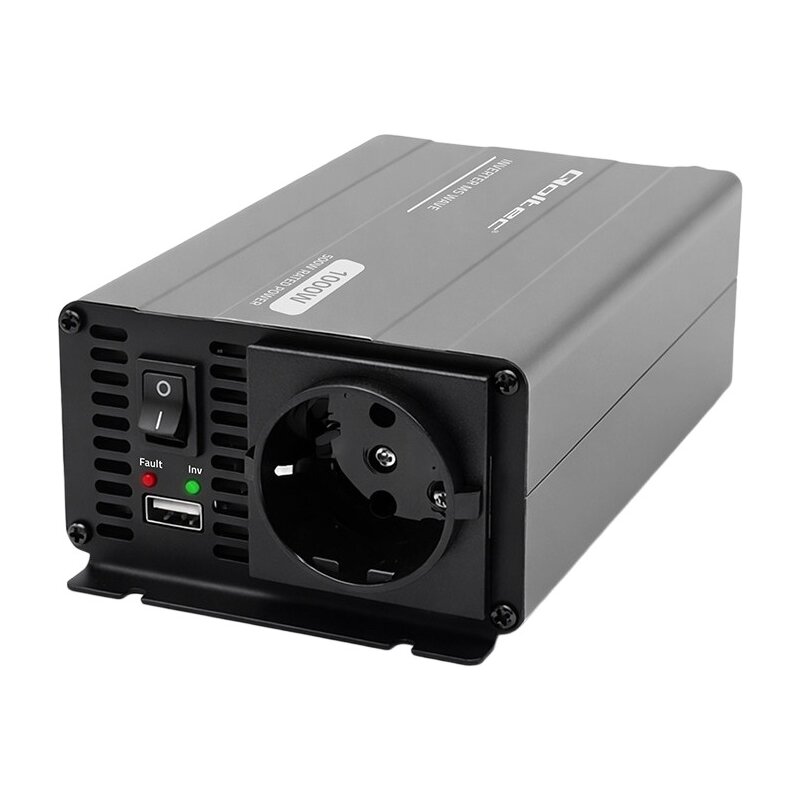 Qoltec Przetwornica napięcia MS Wave | 12V na 230V | 500/1000W
