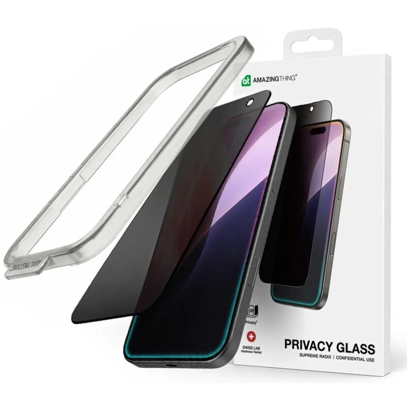 Szkło prywatyzujące AMAZINGTHING Titan Privacy FusionFilter 7 do Apple iPhone 17 Pro