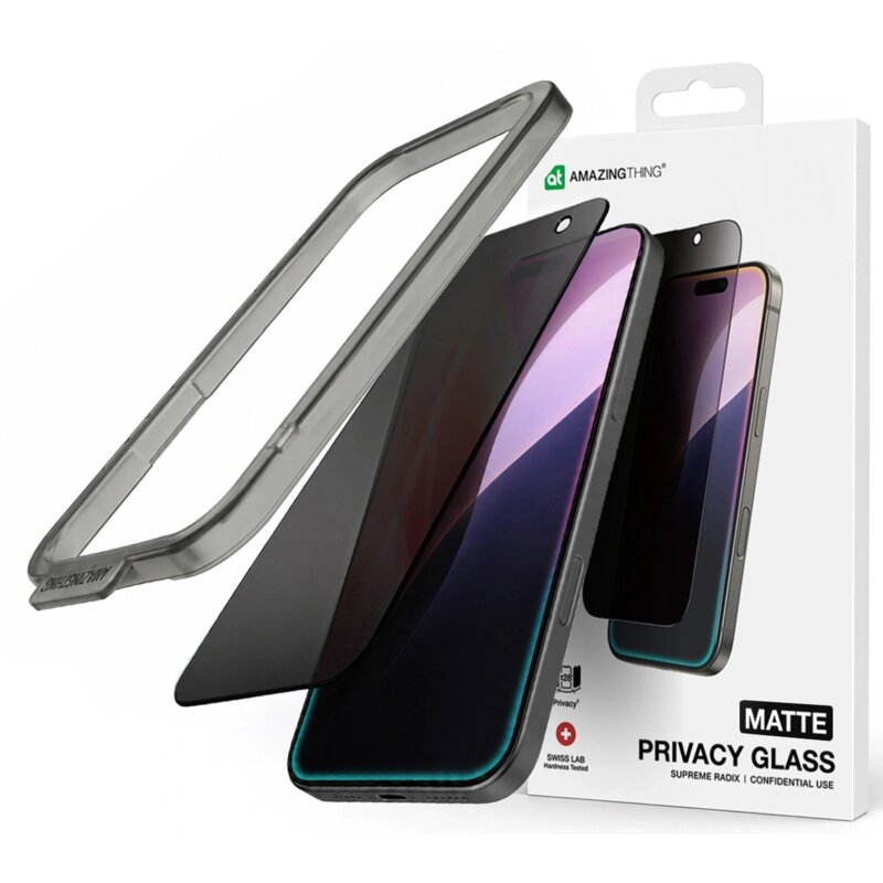 Szkło prywatyzujące AMAZINGTHING Titan FusionFilter 7 do Apple iPhone 17 Pro Max