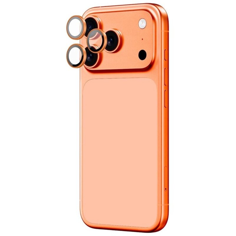Nakładka na obiektyw AMAZINGTHING AR Sapphire do Apple iPhone 17 Pro/Pro Max Pomarańczowy