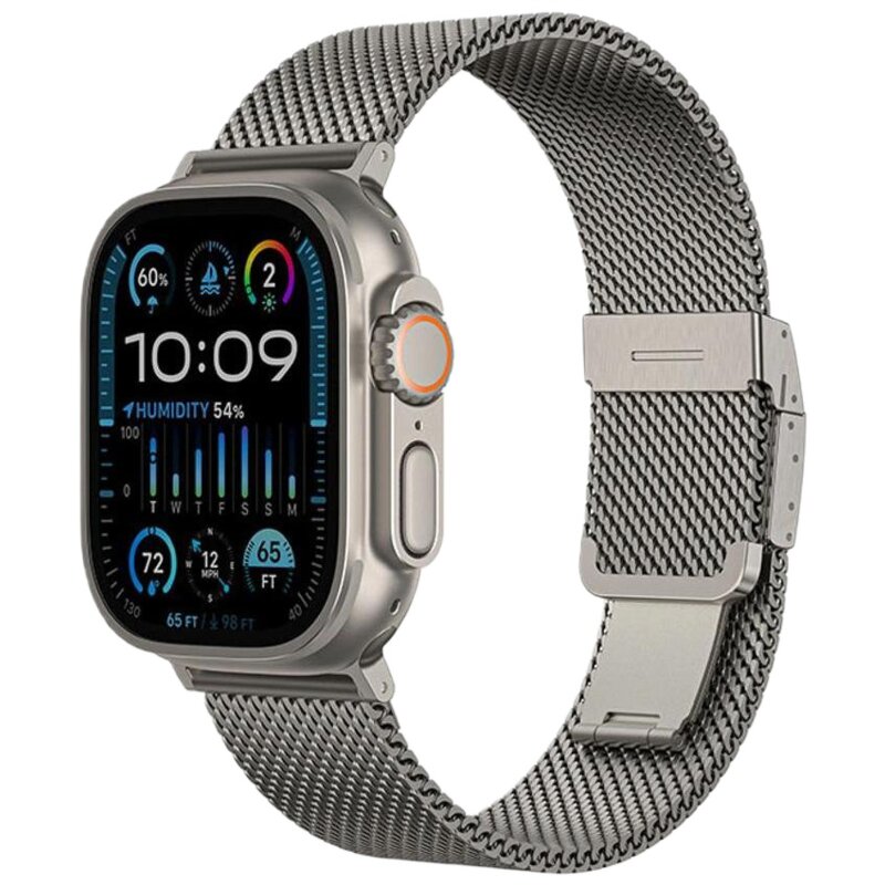 Pasek AMAZINGTHING Titan do Apple Watch do koperty 38/40/41/42/44/45/46/49mm Srebrny