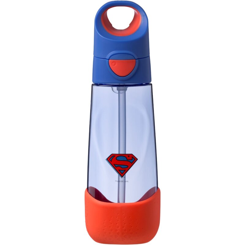 Butelka B.BOX Superman ze słomką Niebiesko-czerwony