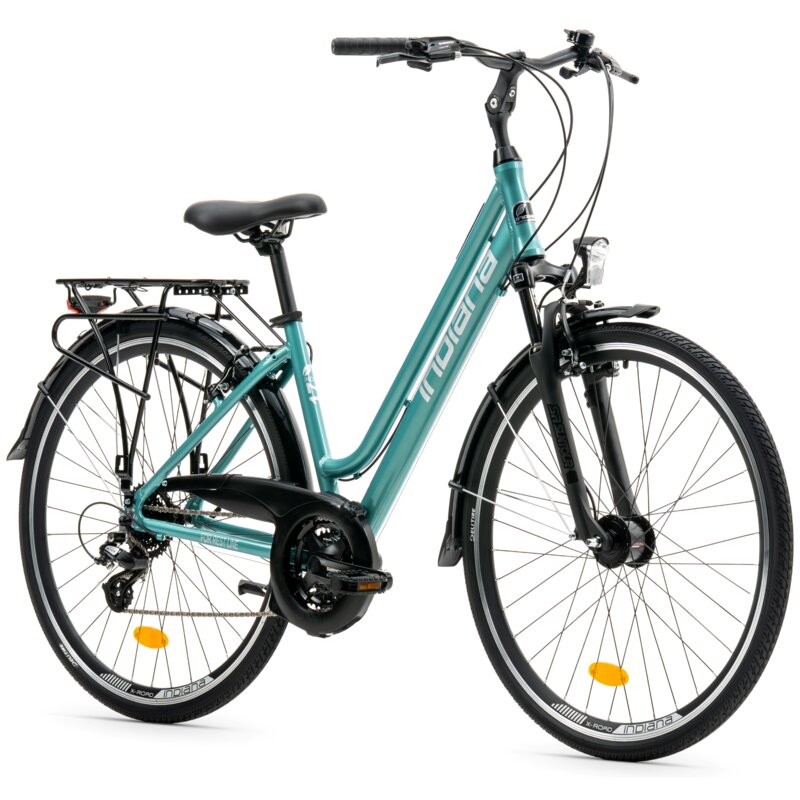 Rower trekkingowy INDIANA X-Road 3.0 D17 28 cali damski Lazurowo-srebrny