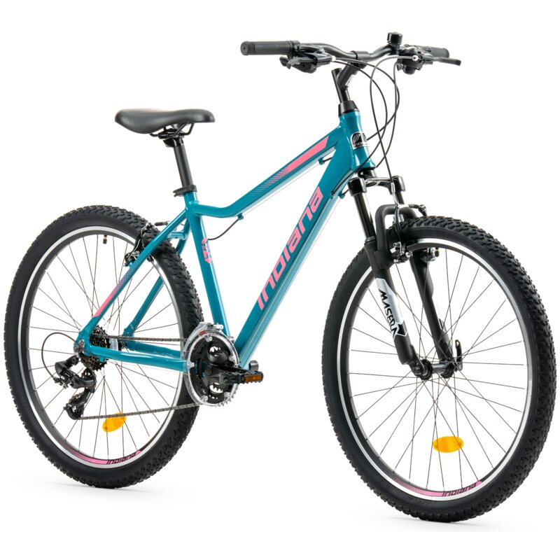 Rower górski MTB INDIANA X-Pulser 1.6 D17 26 cali damski Lazurowo-różowy
