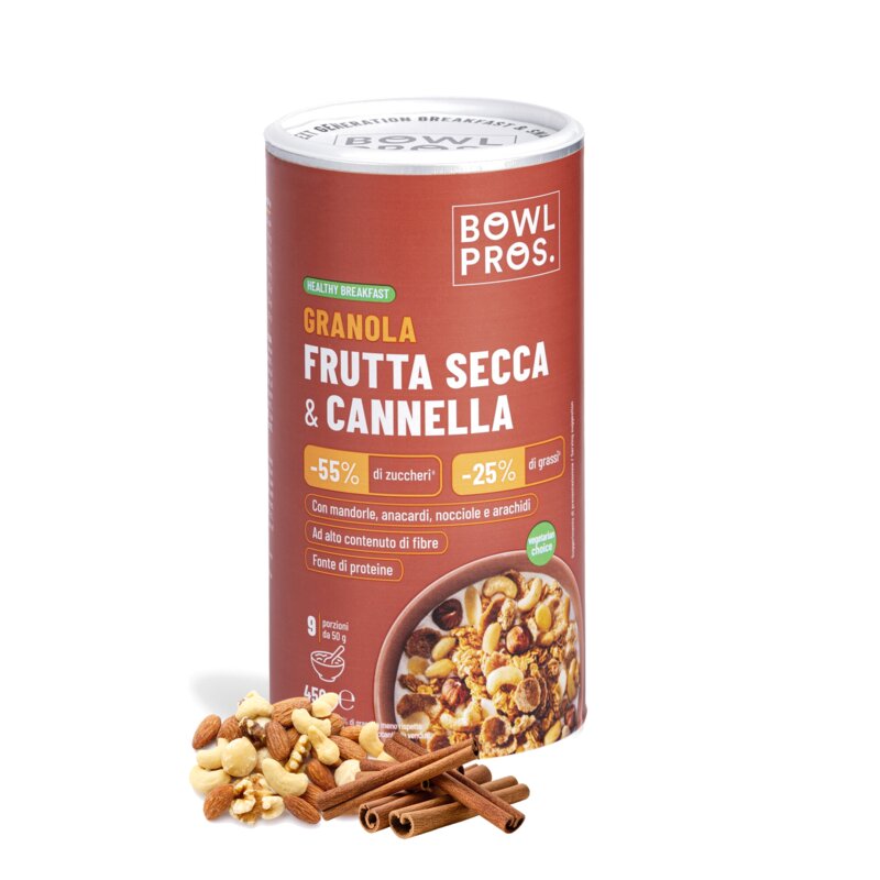 Granola BOWLPROS Orzechowo-cynamonowa (450 g)