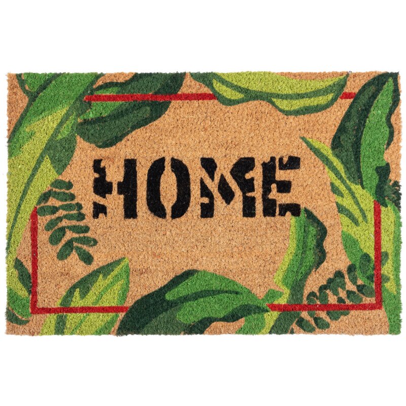 Wycieraczka MULTIDECOR Kokos Liście Beżowo-zielony 40 x 60 cm