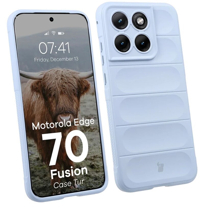 Etui BIZON Tur do Motorola Edge 70 Fusion Jasnoniebieski