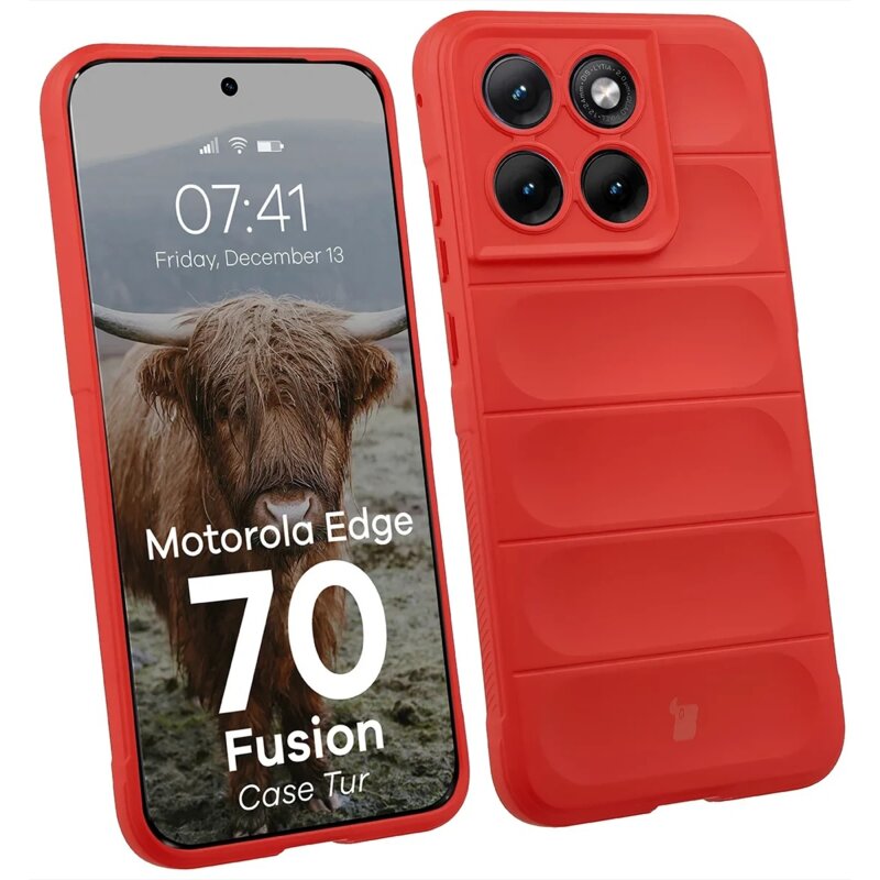 Etui BIZON Tur do Motorola Edge 70 Fusion Czerwony