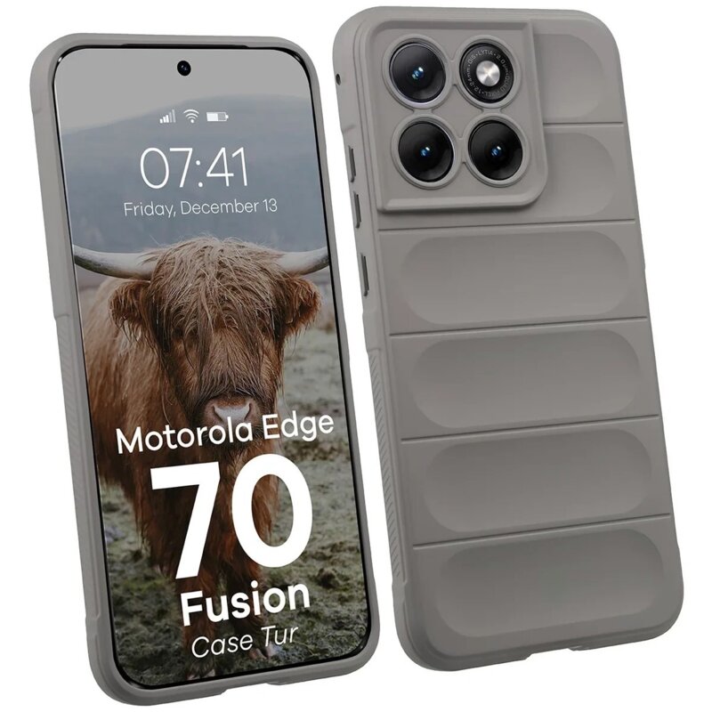 Etui BIZON Tur do Motorola Edge 70 Fusion Jasnoszary