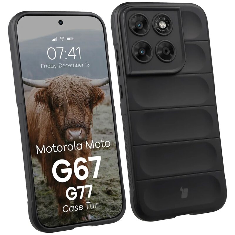 Etui BIZON Tur do Motorola Moto G67/G77 Czarny
