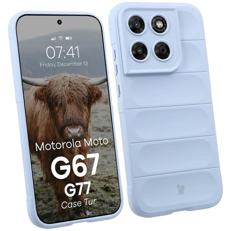 Etui BIZON Tur do Motorola Moto G67/G77 Jasnoniebieski