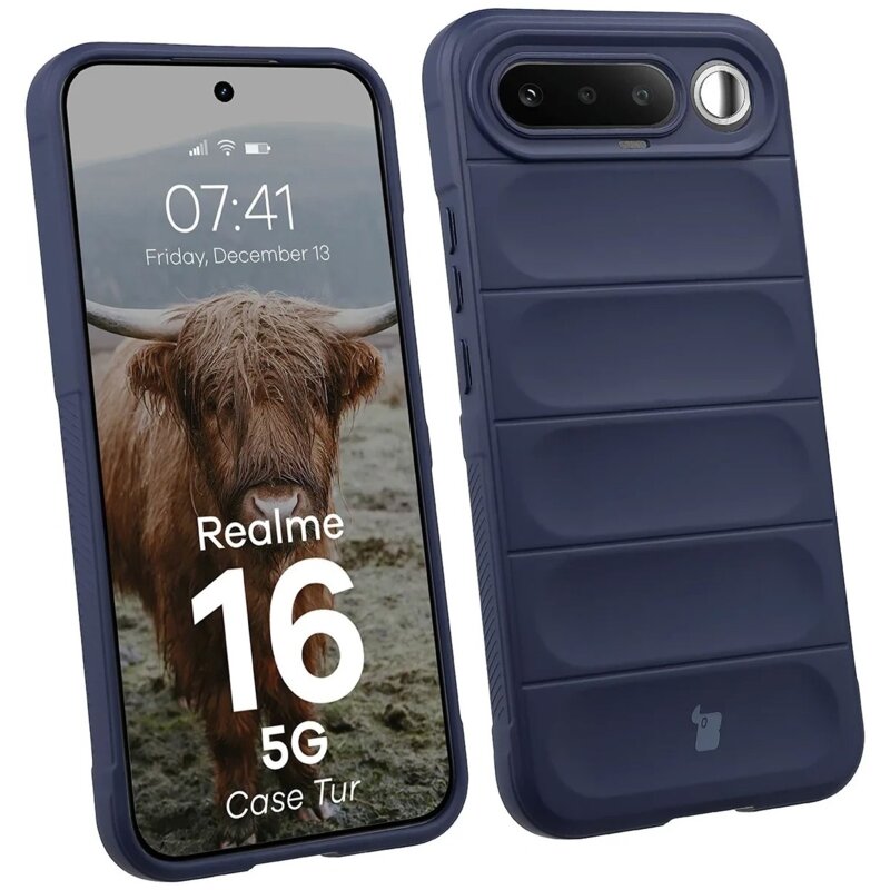 Etui BIZON Tur do Realme 16 5G Granatowy