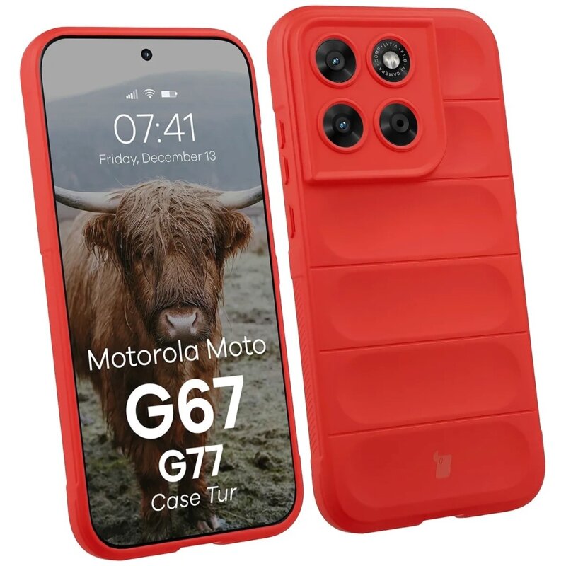Etui BIZON Tur do Motorola Moto G67/G77 Czerwony
