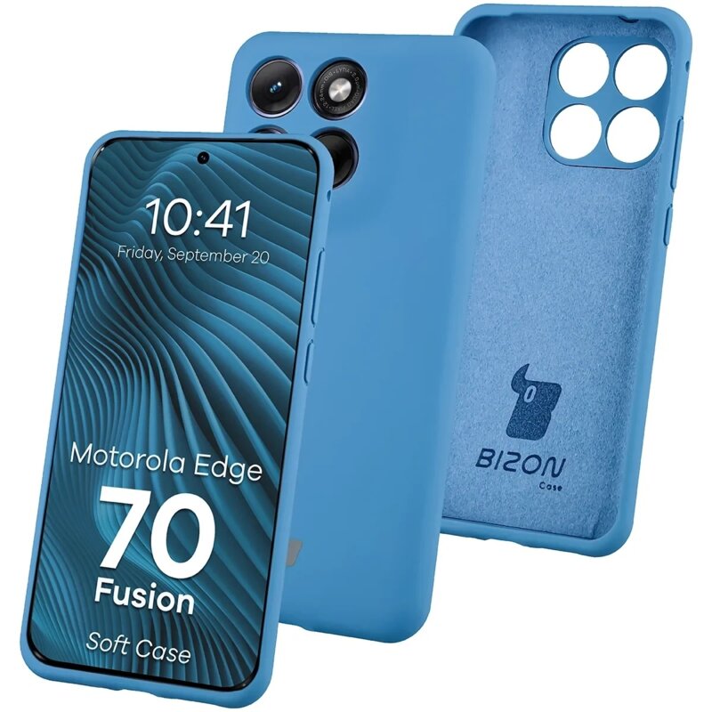 Etui BIZON Soft do Motorola Edge 70 Fusion Niebieski
