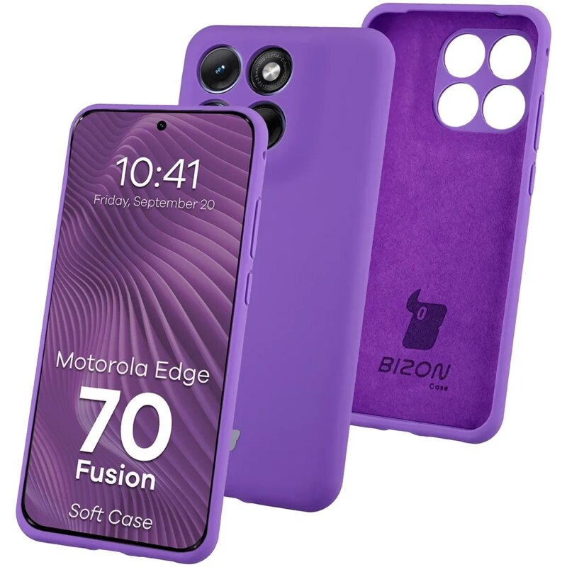 Etui BIZON Soft do Motorola Edge 70 Fusion Fioletowe