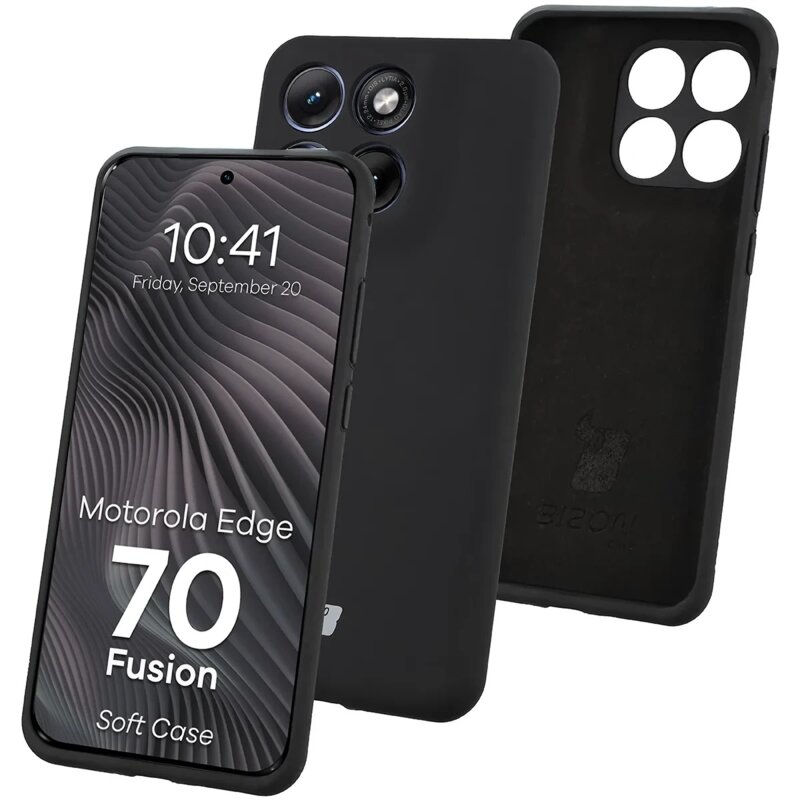 Etui BIZON Soft do Motorola Edge 70 Fusion Czarny