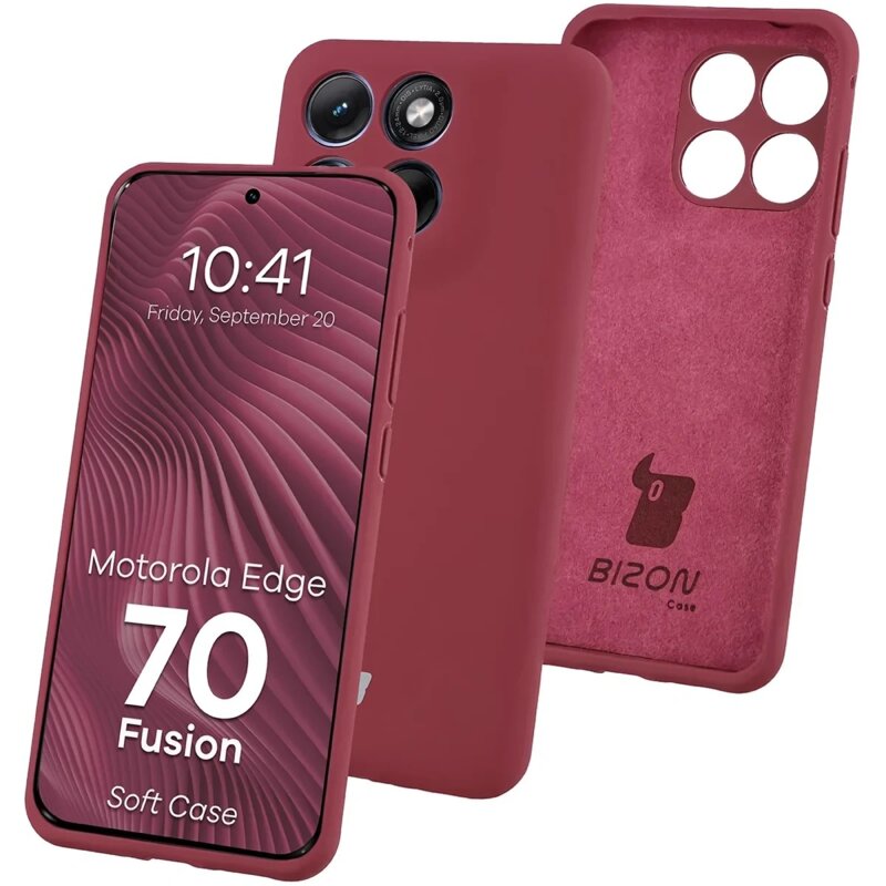 Etui BIZON Soft do Motorola Edge 70 Fusion Ciemnofioletowy