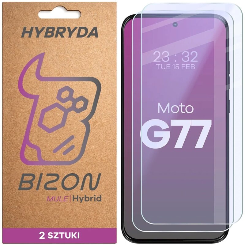 Bizon elastyczne Hybrid Mule Duo do Motorola Moto G77 5G 2 sztuki