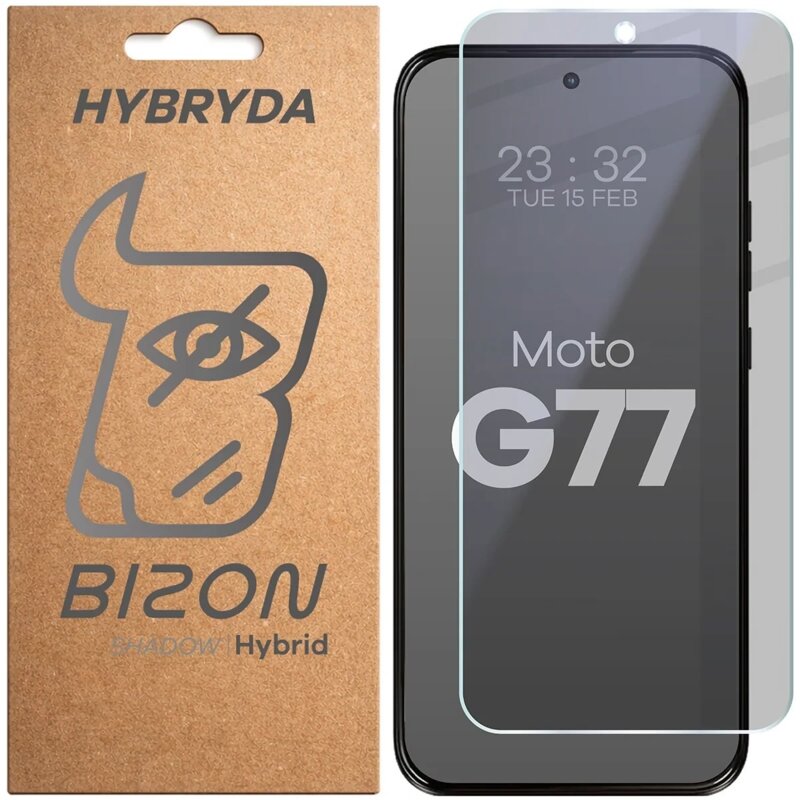 Szkło prywatyzujące BIZON Hybrid Shadow do Motorola Moto G77