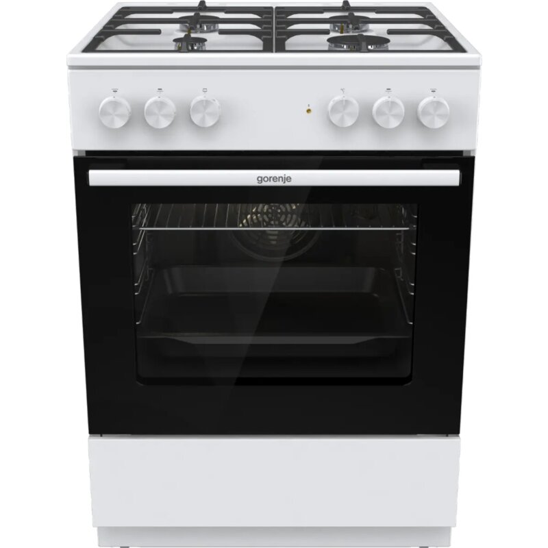 Kuchnia gazowo elektryczna Gorenje GK6A40WFFM Biały 60 cm Żeliwne MultiAir
