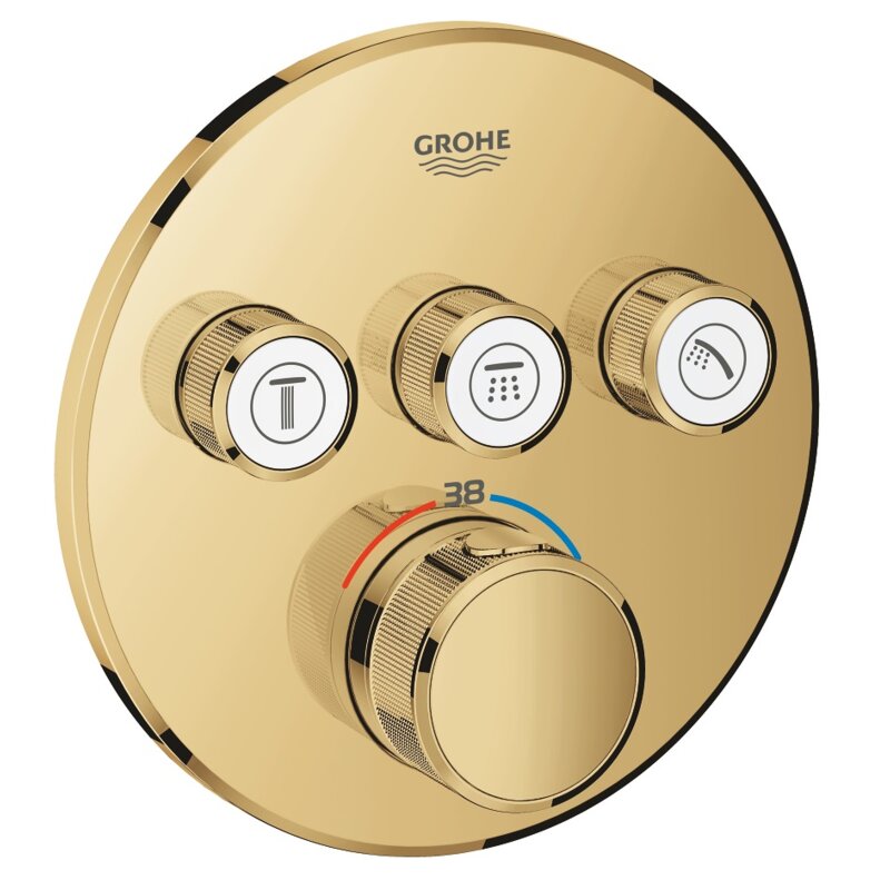 Bateria prysznicowa podtynkowa GROHE Grohtherm SmartControl 29121GL0 Złoty