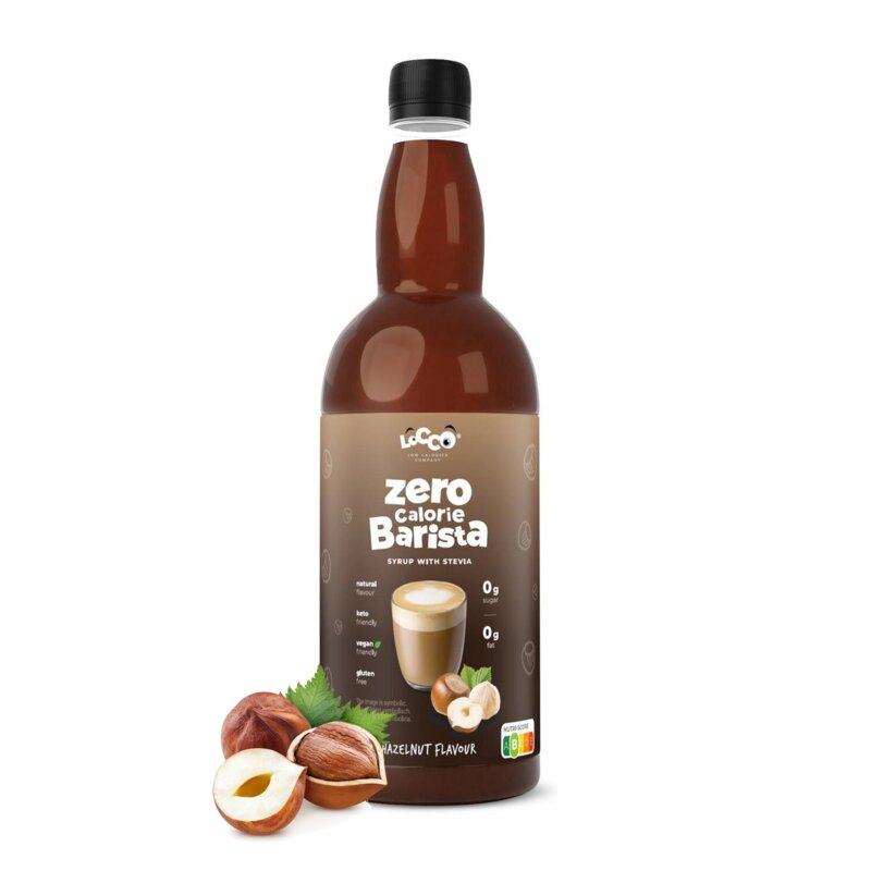 Syrop do kawy LOCCO Zero Calorie Barista Orzechowy 1000 ml