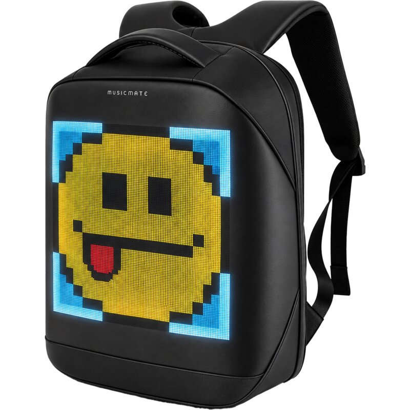 Plecak na laptopa MUSICMATE MM-BP10 StreetPixel 15.6 cali Czarny