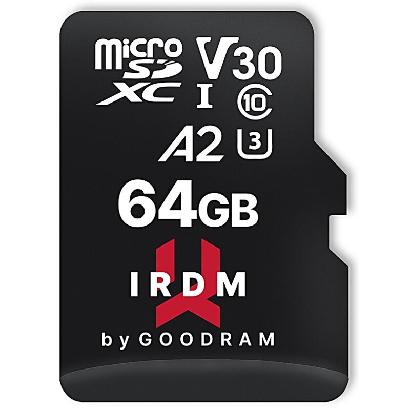 GOODRAM microSDXC 64GB V30 A2 UHS I U3 RIVAL + adapter