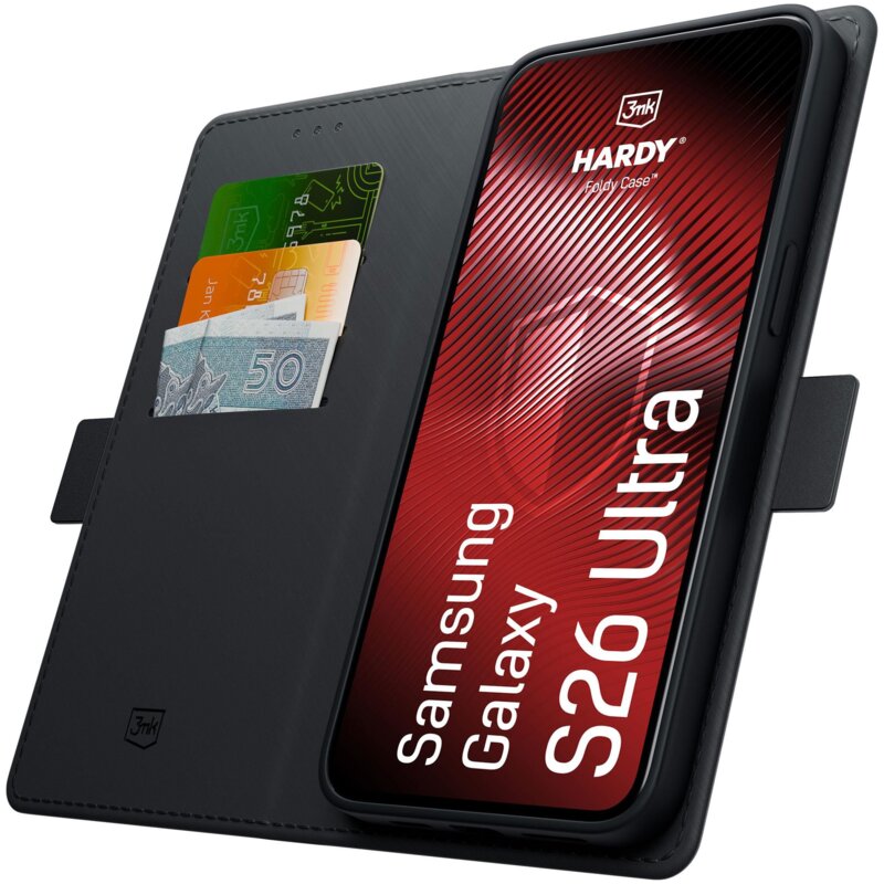 Etui 3MK Hardy Foldy Case do Samsung Galaxy S26 Ultra Czarny