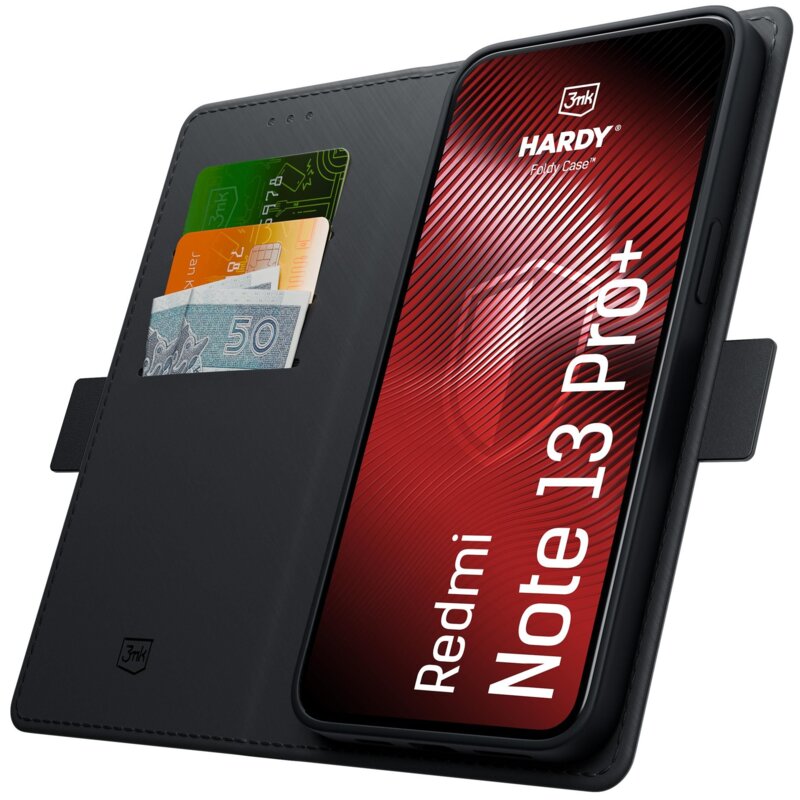 Etui 3MK Hardy Foldy Case do Xiaomi Redmi Note 13 Pro+ Czarny