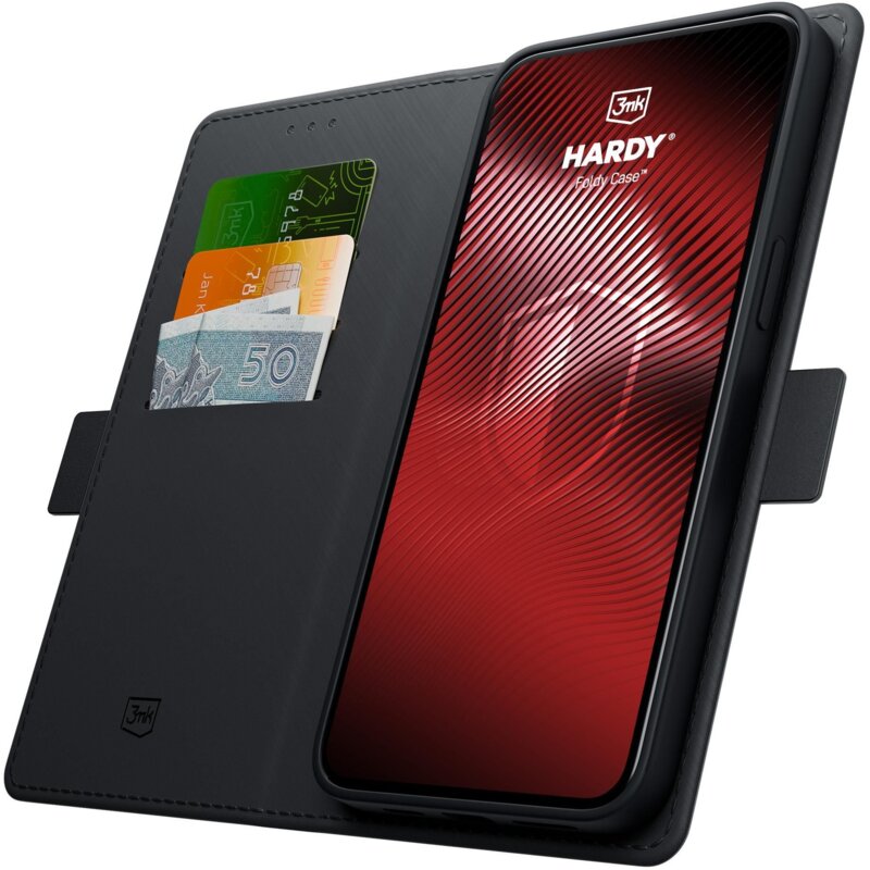 Etui 3MK Hardy Foldy Case do Xiaomi Redmi Note 14 Pro 5G/Poco X7 5G Czarny