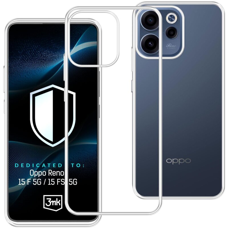 Etui 3MK Hardy Vision Case do Oppo Reno 15 F 5G/15 FS 5G Przezroczysty CPH2801