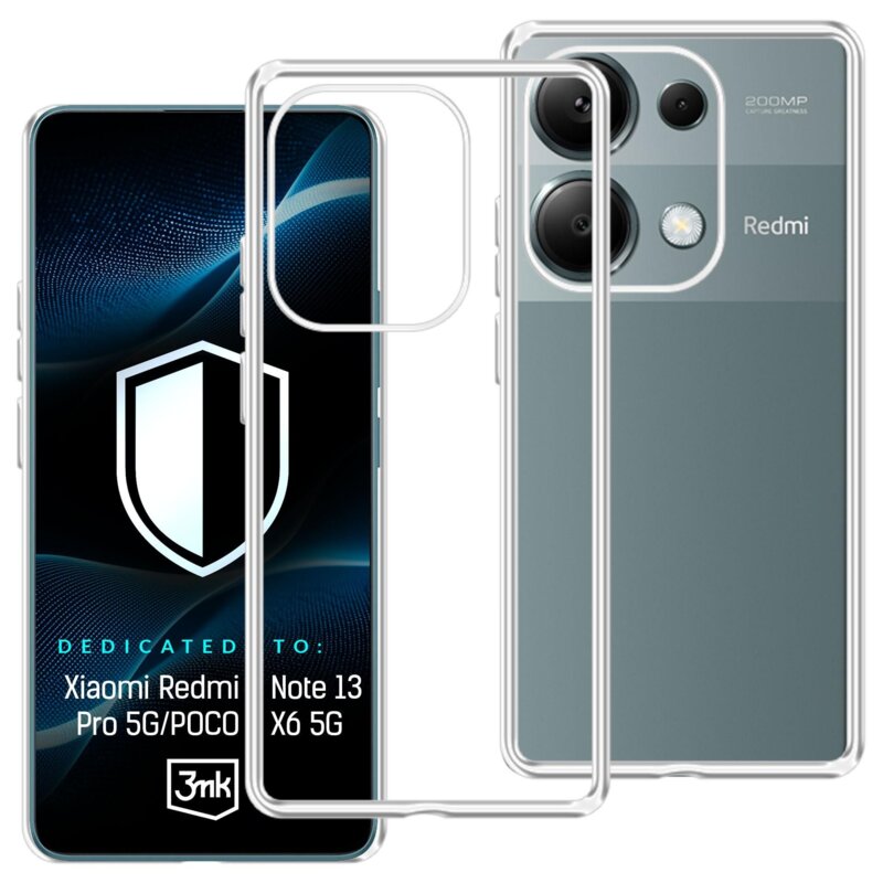 Etui 3MK Hardy Vision Case do Xiaomi Redmi Note 13 Pro 5G/Poco X6 5G Przezroczysty
