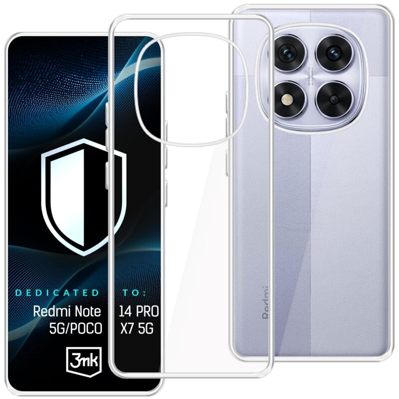 Etui 3MK Hardy Vision Case do Xiaomi Redmi Note 14 Pro 5G/Poco X7 5G Przezroczysty