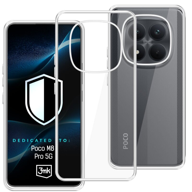 Etui 3MK Hardy Vision Case do Xiaomi Poco M8 Pro 5G Przezroczysty