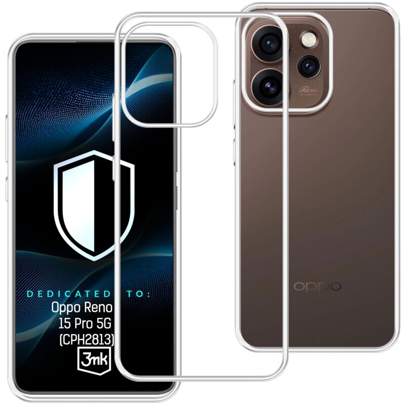 Etui 3MK Hardy Vision Case do Oppo Reno 15 Pro 5G Przezroczysty CPH2813
