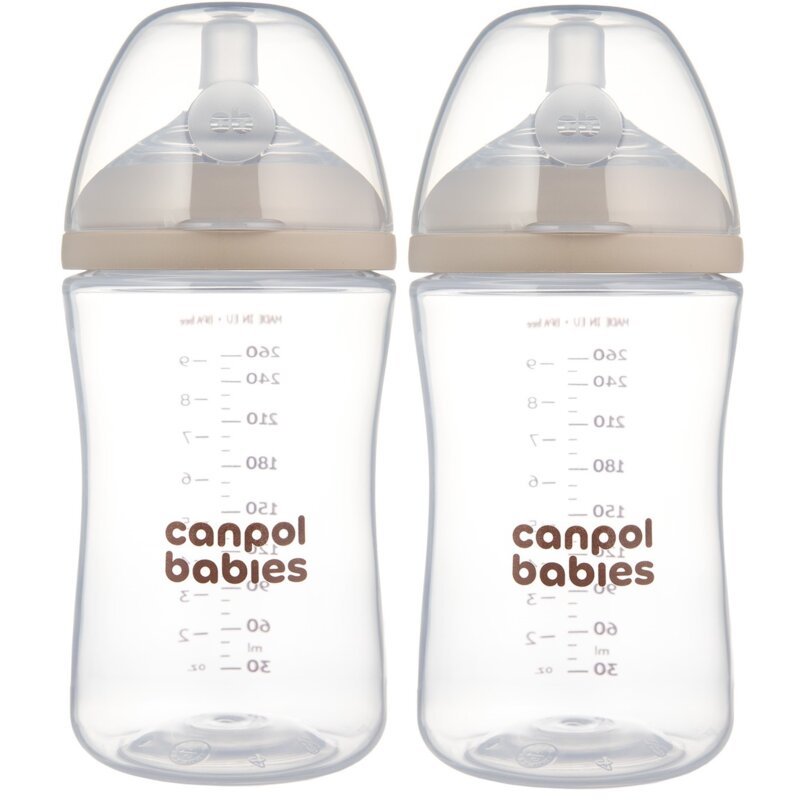 Butelka CANPOL BABIES Natural Shape 260 ml (2 sztuki)